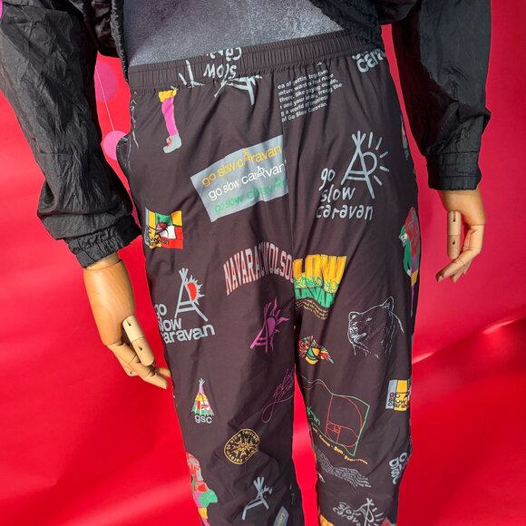 Retro Street Style Set – Vintage Geometric Sport Jacket + Go Slow Caravan Hiking - Picture 6 of 12